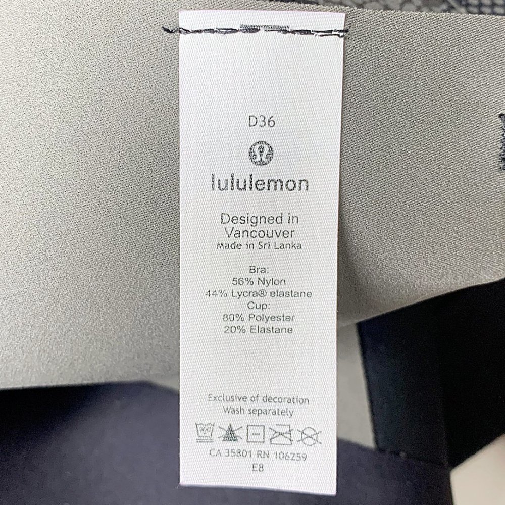 Lululemon Enlite Bra Zip Front High Support Camo - Picture 9 of 11